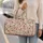 Cream Meadow Florals for Relaxed Weekend Getaways and Sunny Everyday Travel Adventures Quilted Weekend Bag - 2