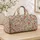 Cream Meadow Florals for Relaxed Weekend Getaways and Sunny Everyday Travel Adventures Quilted Weekend Bag - 4