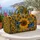 Sunflower Butterfly Garden for Sunny Beach Days and Weekend Getaways Quilted Weekend Bag - 5