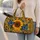 Sunflower Butterfly Garden for Sunny Beach Days and Weekend Getaways Quilted Weekend Bag - 2