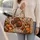 Rustic Turkey, Pumpkins and Autumn Corn for Cozy Harvest Market Trips and Fall Escapes Quilted Weekend Bag - 2