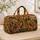 Retro Ochre Giraffe Motifs for Safari Travel, Weekend Getaways and Everyday Adventures Quilted Weekend Bag - 4