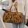 Retro Ochre Giraffe Motifs for Safari Travel, Weekend Getaways and Everyday Adventures Quilted Weekend Bag - 2