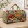 Orchard Apples, Lattice Pie and Daisies for Cozy Autumn Getaways and Bakery Lovers Quilted Weekend Bag - 4