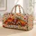 Autumn Footballs, Pumpkins and Maple Leaves for Cozy Fall Game Day Picnic Celebrations Quilted Weekend Bag - 1