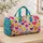 Turquoise Heart Motifs for Colorful Travel, Beach Getaways and Everyday Gift Giving Quilted Weekend Bag - 4