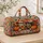 Autumn Coffee Mugs, Pumpkins and Florals for Cozy Seasonal Travel and Fall Getaways Quilted Weekend Bag - 4