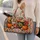 Autumn Coffee Mugs, Pumpkins and Florals for Cozy Seasonal Travel and Fall Getaways Quilted Weekend Bag - 2
