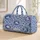 Cobalt Sleeping Cat Medallions for Coastal Getaways and Relaxed Beach Weekends Quilted Weekend Bag - 1