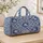 Cobalt Sleeping Cat Medallions for Coastal Getaways and Relaxed Beach Weekends Quilted Weekend Bag - 4