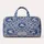 Cobalt Sleeping Cat Medallions for Coastal Getaways and Relaxed Beach Weekends Quilted Weekend Bag - 6