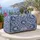 Cobalt Sleeping Cat Medallions for Coastal Getaways and Relaxed Beach Weekends Quilted Weekend Bag - 5
