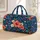 Midnight Navy Coral And Aqua Wildflowers For Lakeside Getaways And Summer Travel Quilted Weekend Bag - 1