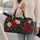 Navy Poinsettias And Candy Canes For Festive Holiday Travel And Winter Getaways Quilted Weekend Bag - 2