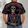 Neon Skeleton Mariachi with Guitar for Day of the Dead Celebrations and Nightlife All-over Print Unisex T-shirt - 6
