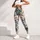 Watercolor Teal And Rust Wildflowers For Relaxed Coastal Weekends And Garden Strolls Leggings - 4