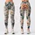 Watercolor Teal And Rust Wildflowers For Relaxed Coastal Weekends And Garden Strolls Leggings - 3
