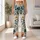 Watercolor Teal And Rust Wildflowers For Relaxed Coastal Weekends And Garden Strolls Leggings - 11