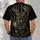Whitetail Buck and Bowhunter American Flag Scene for Rugged Outdoor Hunting Enthusiasts All-over Print Unisex T-shirt - 6