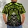 Skull and Monstera Gothic Look for Halloween Parties and Plant Lovers All-over Print Unisex T-shirt - 6