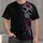 Neon Sugar Skull and Roses for Day of the Dead Celebrations and Gothic Nightlife All-over Print Unisex T-shirt - 4