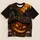 Jack-O'-Lantern Skulls, Witch Hat And Haunted Castle For Halloween Night Wear All-over Print Unisex T-shirt - 1