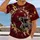 Burgundy Football Helmet and Gold Sparks for Game Day Streetwear Fans All-over Print Unisex T-shirt - 2