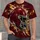 Burgundy Football Helmet and Gold Sparks for Game Day Streetwear Fans All-over Print Unisex T-shirt - 4