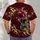 Burgundy Football Helmet and Gold Sparks for Game Day Streetwear Fans All-over Print Unisex T-shirt - 6