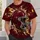 Burgundy Football Helmet and Gold Sparks for Game Day Streetwear Fans All-over Print Unisex T-shirt - 5