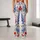 Red White And Blue Wildflowers For Summer Fourth Of July Celebrations For Women Leggings - 10