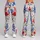 Red White And Blue Wildflowers For Summer Fourth Of July Celebrations For Women Leggings - 9