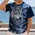 Blue Moon Wolf Mountain Waterfall Wilderness for Hiking and Outdoor Adventures All-over Print Unisex T-shirt - 2