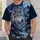 Blue Moon Wolf Mountain Waterfall Wilderness for Hiking and Outdoor Adventures All-over Print Unisex T-shirt - 5