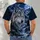Blue Moon Wolf Mountain Waterfall Wilderness for Hiking and Outdoor Adventures All-over Print Unisex T-shirt - 6