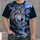 Blue Moon Wolf Mountain Waterfall Wilderness for Hiking and Outdoor Adventures All-over Print Unisex T-shirt - 4