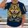 Fierce Golden Wolf Football Spirit for Autumn Game Day and Outdoor Sports Fans All-over Print Unisex T-shirt - 2