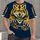 Fierce Golden Wolf Football Spirit for Autumn Game Day and Outdoor Sports Fans All-over Print Unisex T-shirt - 4