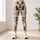 Jack-o'-Lanterns, Black Cats and Cross Tombstones for Halloween Night Celebrations Leggings - 4