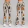 Jack-o'-Lanterns, Black Cats and Cross Tombstones for Halloween Night Celebrations Leggings - 9