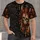 Sacred Heart Sugar Skull With Roses For Day Of The Dead Celebrations And Devotion All-over Print Unisex T-shirt - 4