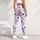 Pink Ghosts and Neon Hearts for Halloween Parties and Spooky Season Fun Leggings - 5