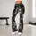 Floral Skull Blooms for Halloween Celebrations and Gothic Autumn Style Leggings - 10