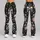 Floral Skull Blooms for Halloween Celebrations and Gothic Autumn Style Leggings - 9
