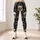 Floral Skull Blooms for Halloween Celebrations and Gothic Autumn Style Leggings - 4