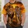 Lion and Tiger at Golden Dusk for Wildlife Lovers and Relaxed Everyday Adventures All-over Print Unisex T-shirt - 5