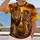 Lion and Tiger at Golden Dusk for Wildlife Lovers and Relaxed Everyday Adventures All-over Print Unisex T-shirt - 2