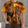 Lion and Tiger at Golden Dusk for Wildlife Lovers and Relaxed Everyday Adventures All-over Print Unisex T-shirt - 4