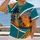 Teal Orange Palm Cityscape for Game Day and Tropical Sports Fans All-over Print Unisex T-shirt - 2
