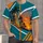 Teal Orange Palm Cityscape for Game Day and Tropical Sports Fans All-over Print Unisex T-shirt - 4